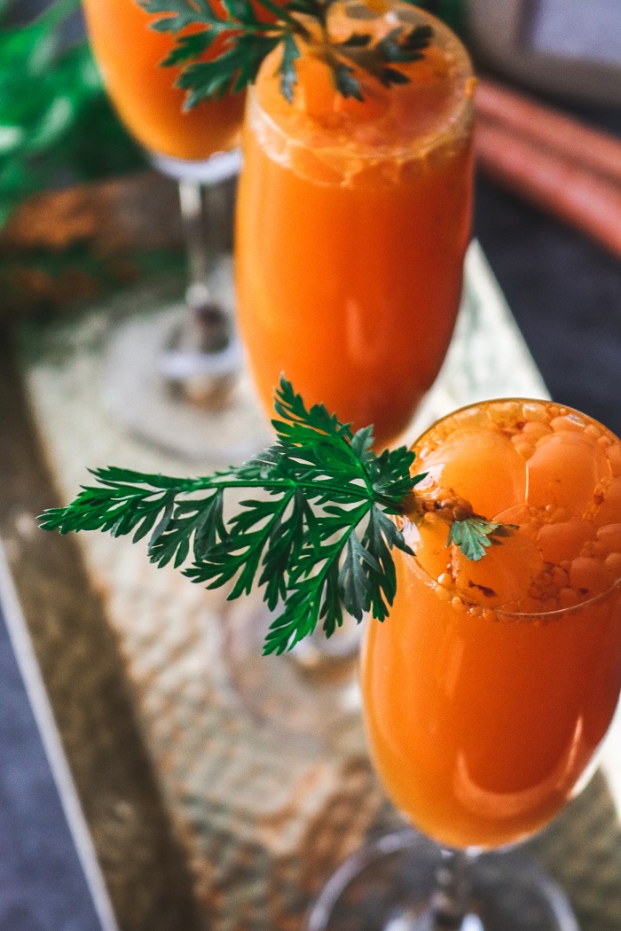 Một ly nước ép cà rốt có thể đánh thức năng lượng cho cả ngày.