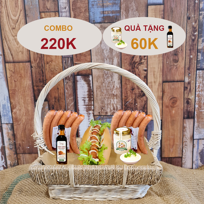Combo 1: "Bé học làm Bếp - tự làm hotdog"